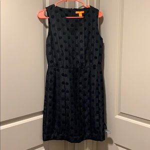 Black dress with black polkadots